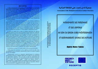 Projet d'étude sur le thème: mouvements des personnes et des capitaux sur sein du bassin euro-méditerranéen et responsabilité sociale des acteurs