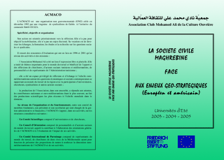 La société civile maghrébine face aux enjeux géo-stratégiques
