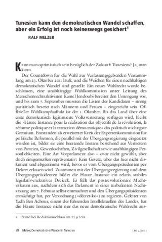 Tunesien kann den demokratischen Wandel schaffen, aber ein Erfolg ist noch keineswegs gesichert