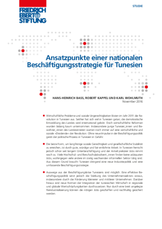 Ansatzpunkte einer nationalen Beschäftigungsstrategie für Tunesien